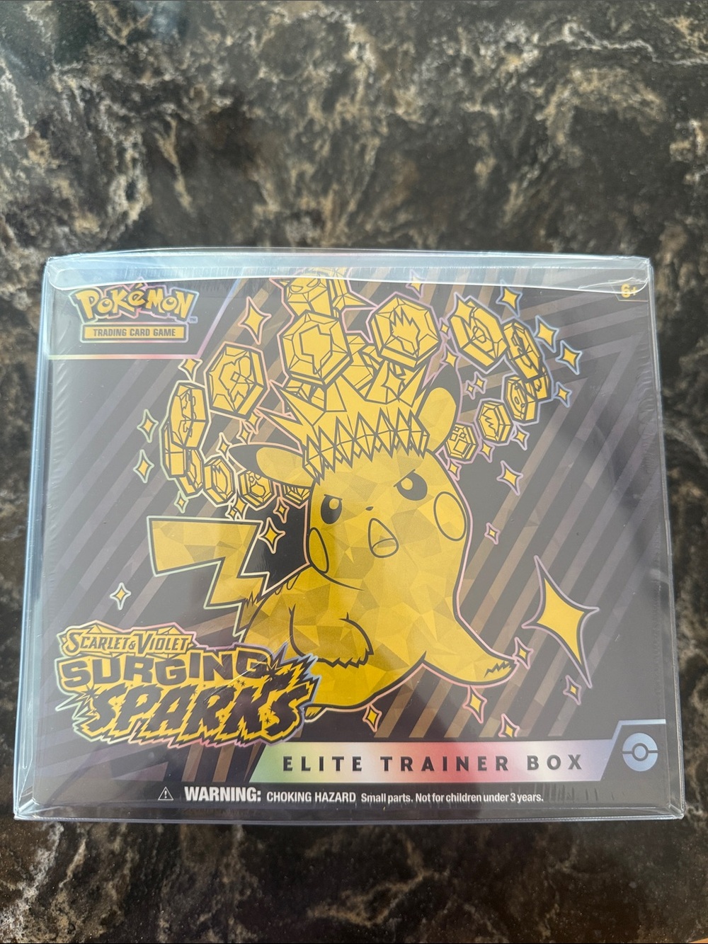 Pokemon Scarlet & Violet Surging Sparks Elite Trainer Box - Yellow, Black Sealed